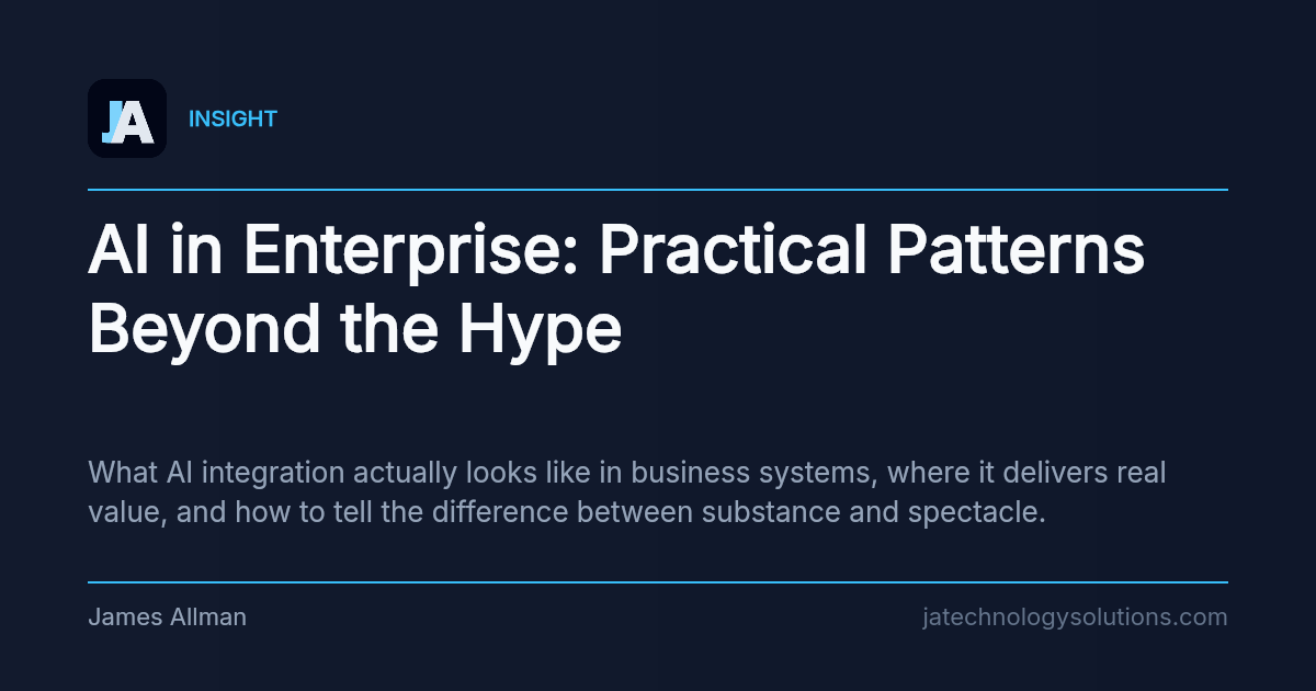 AI in Enterprise: Practical Patterns Beyond the Hype share card