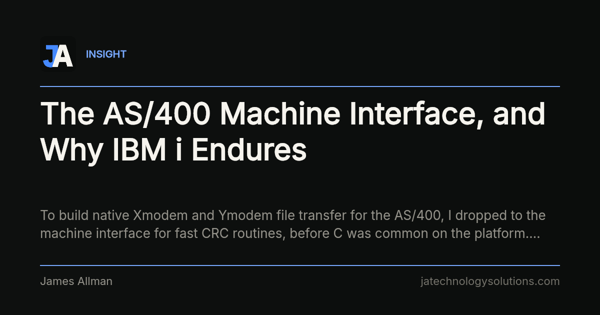 The AS/400 Machine Interface, and Why IBM i Endures share card
