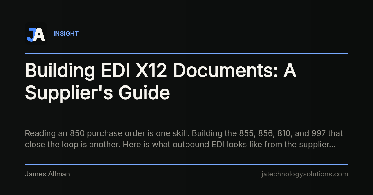 Building EDI X12 Documents: A Supplier's Guide share card