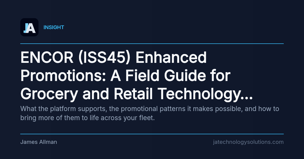ENCOR (ISS45) Enhanced Promotions: A Field Guide for Grocery and Retail Technology Leaders share card