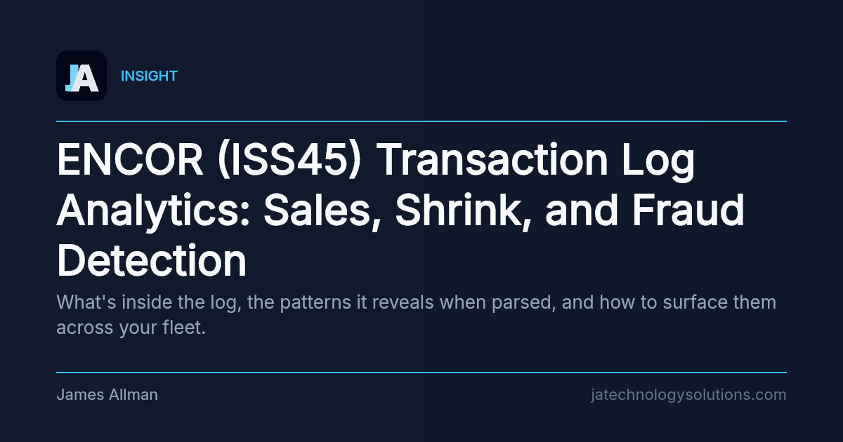 ENCOR (ISS45) Transaction Log Analytics: Sales, Shrink, and Fraud Detection share card