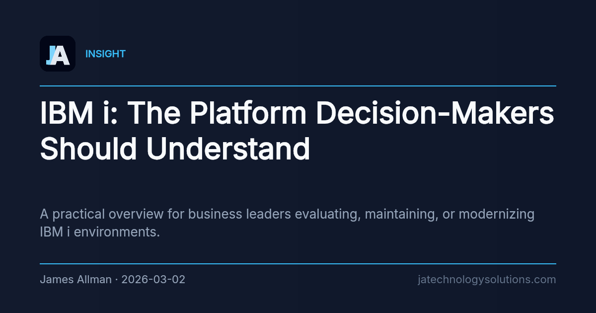 IBM i: The Platform Decision-Makers Should Understand share card