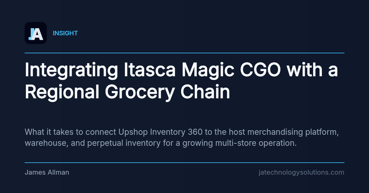Integrating Itasca Magic CGO with a Regional Grocery Chain share card