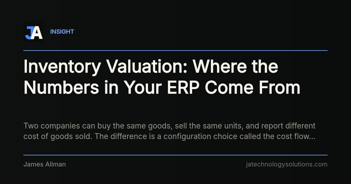 Inventory Valuation: Where the Numbers in Your ERP Come From share card