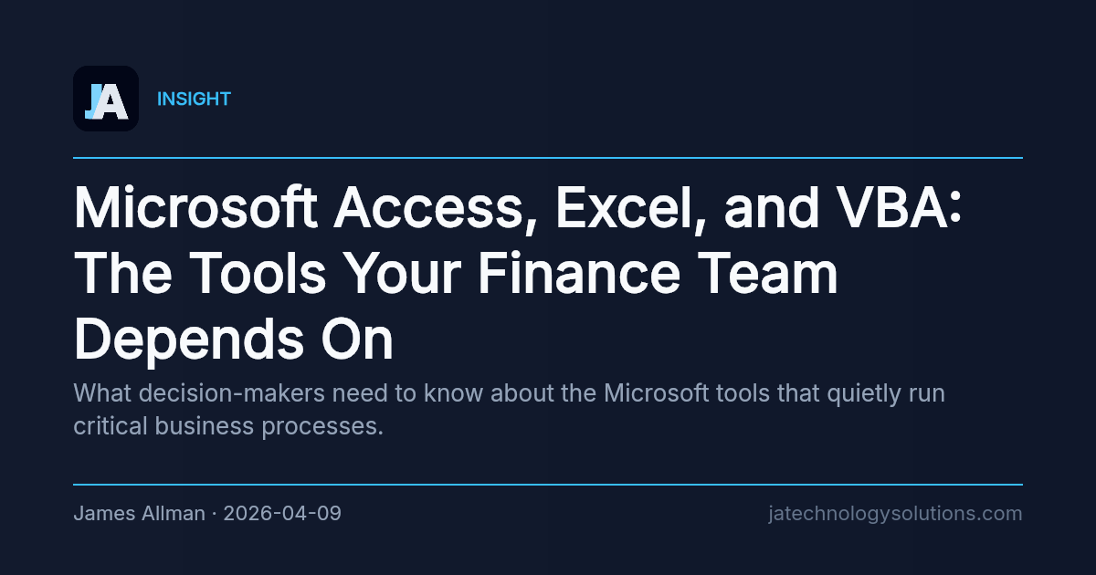 Microsoft Access, Excel, and VBA: The Tools Your Finance Team Depends On share card