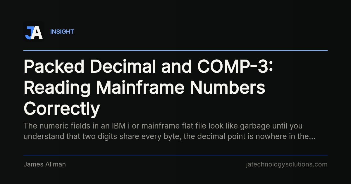 Packed Decimal and COMP-3: Reading Mainframe Numbers Correctly share card