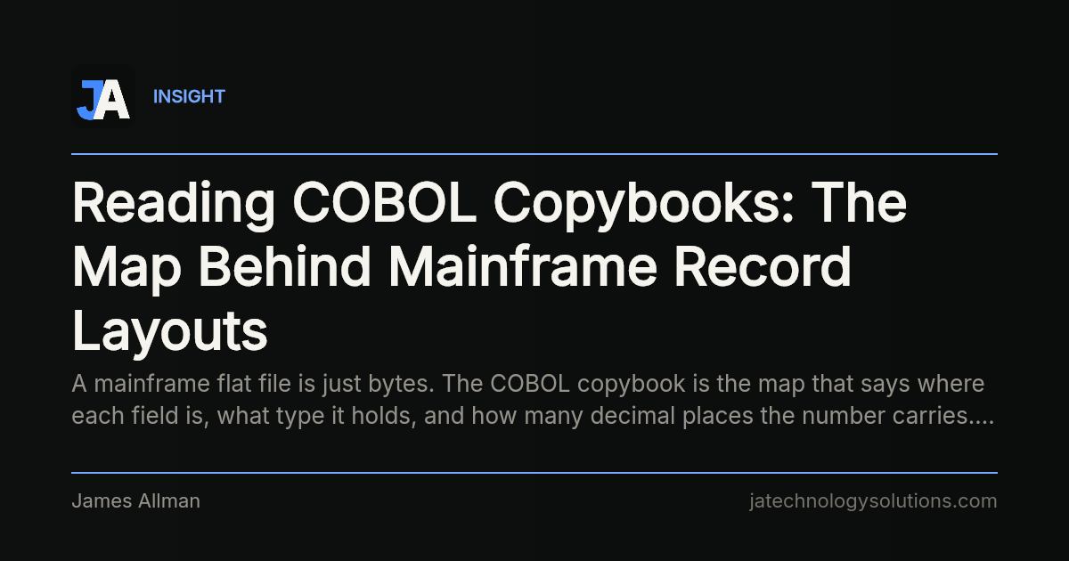 Reading COBOL Copybooks: The Map Behind Mainframe Record Layouts share card