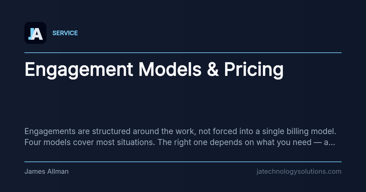 Engagement Models & Pricing share card