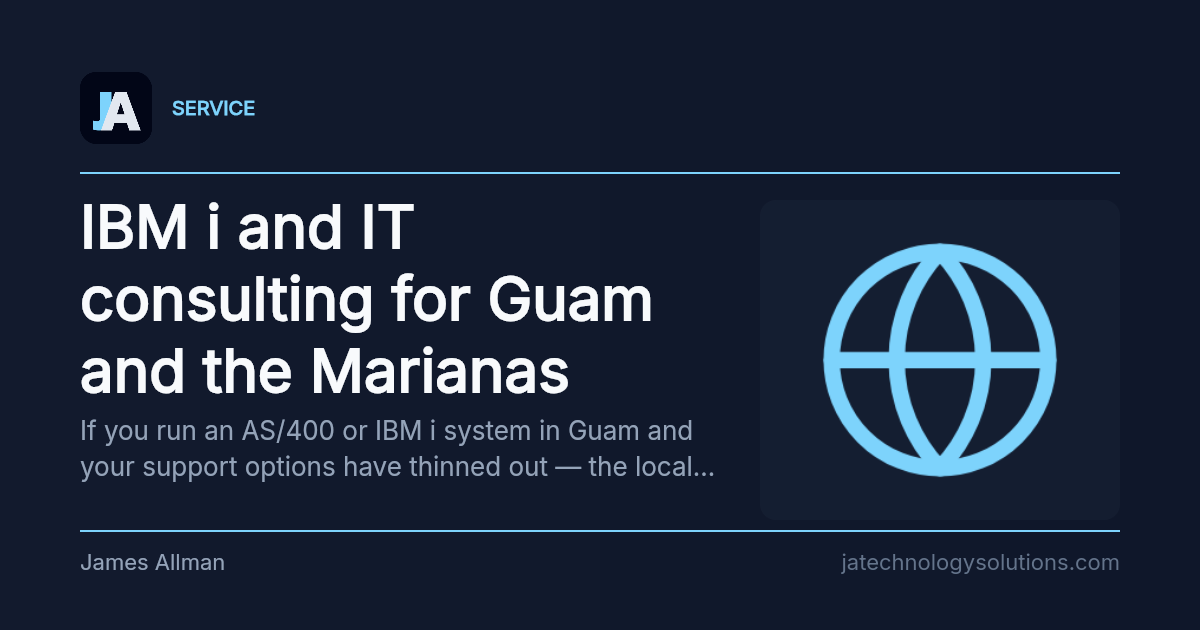 IBM i and IT consulting for Guam and the Marianas share card