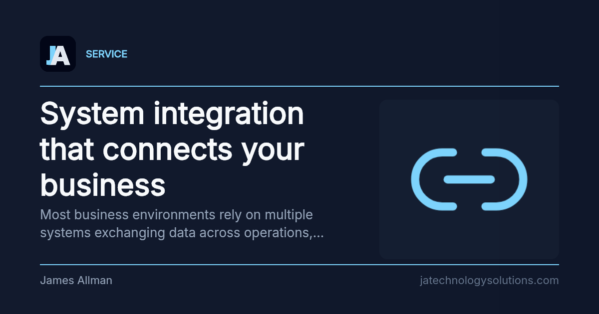 System integration that connects your business share card