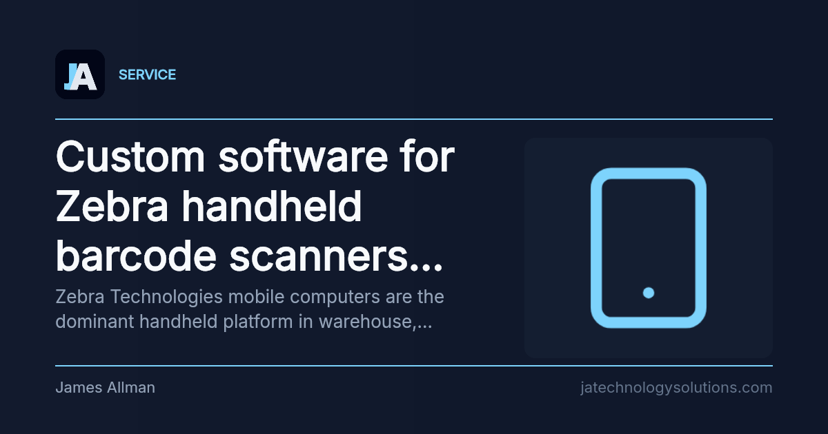 Custom software for Zebra handheld barcode scanners and mobile computers share card