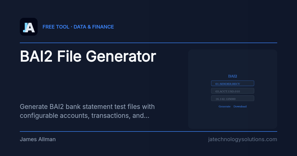BAI2 File Generator share card