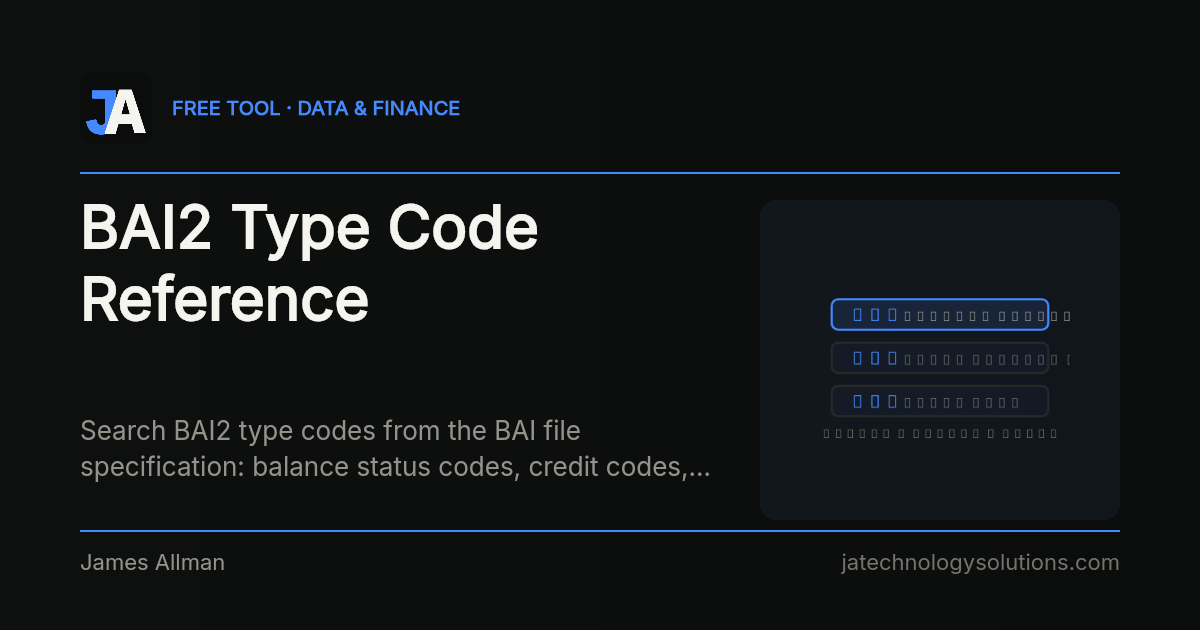 BAI2 Type Code Reference share card