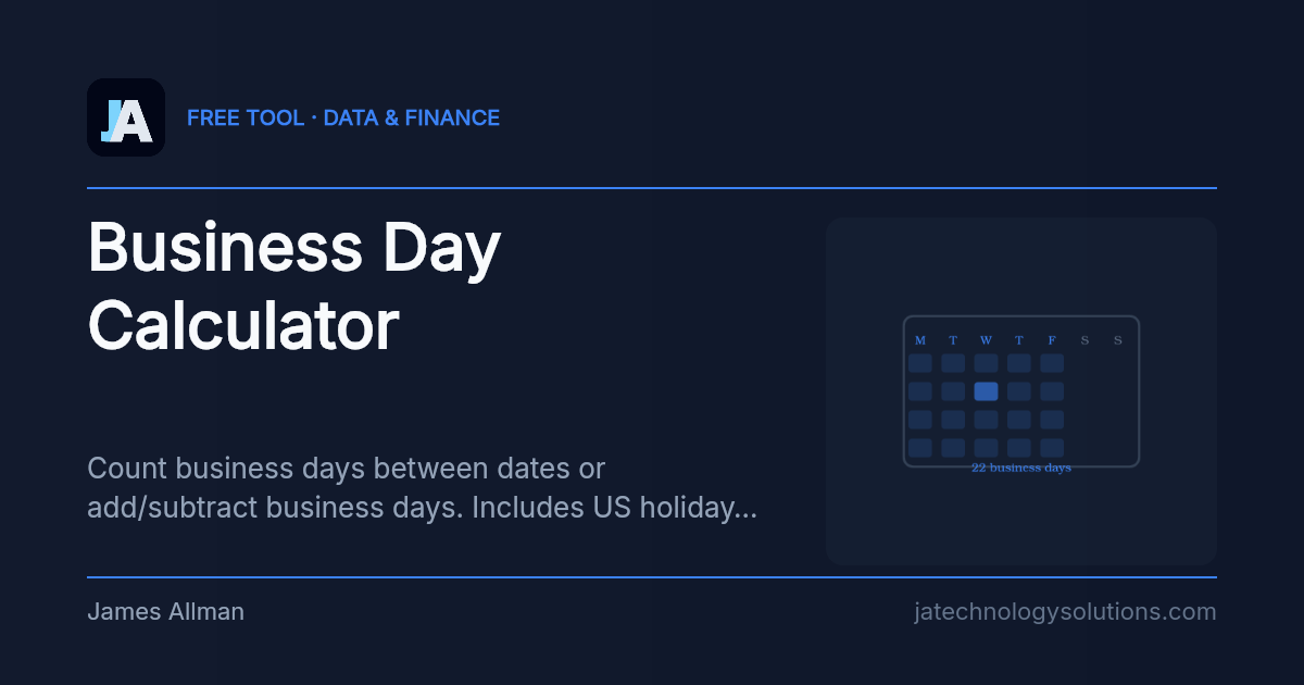 Business Day Calculator share card