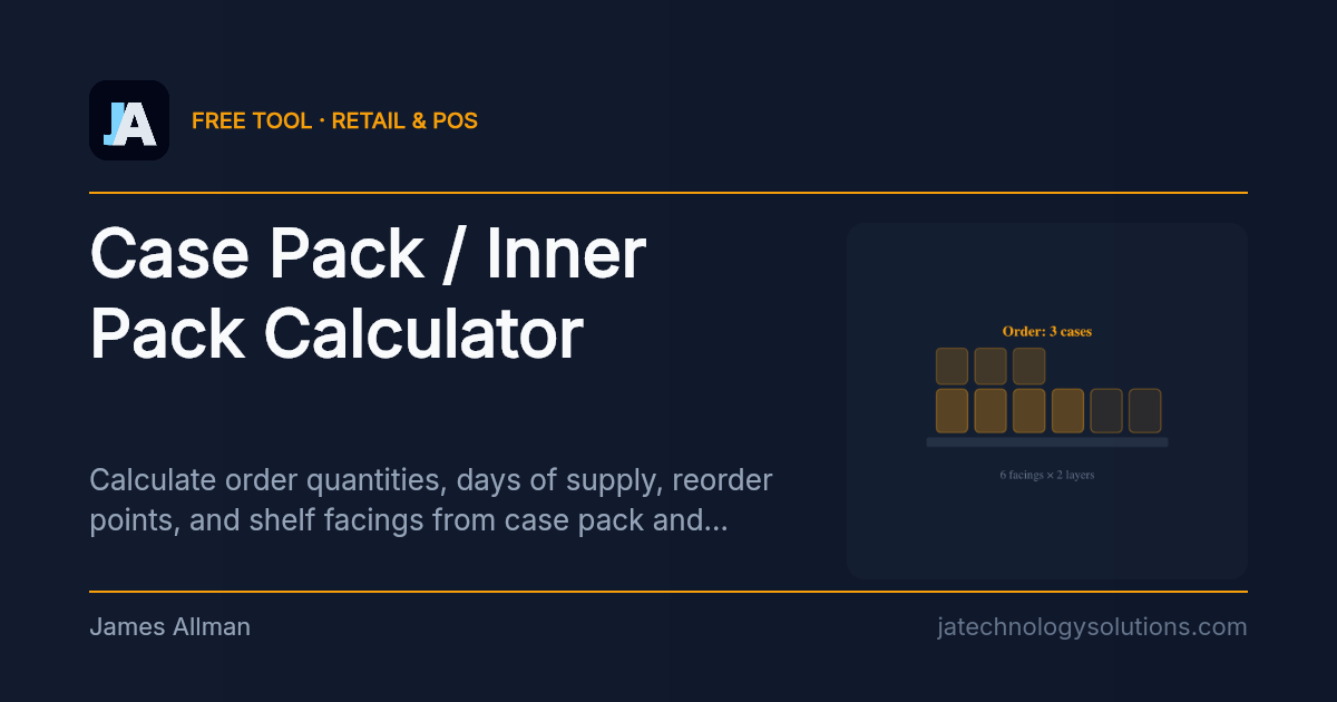 Case Pack / Inner Pack Calculator share card