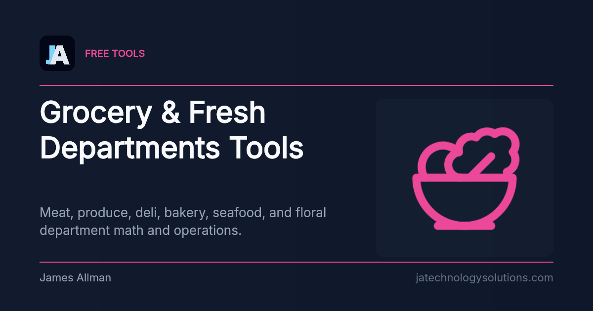 Grocery & Fresh Departments Tools share card