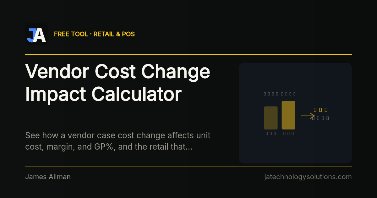 Vendor Cost Change Impact Calculator share card