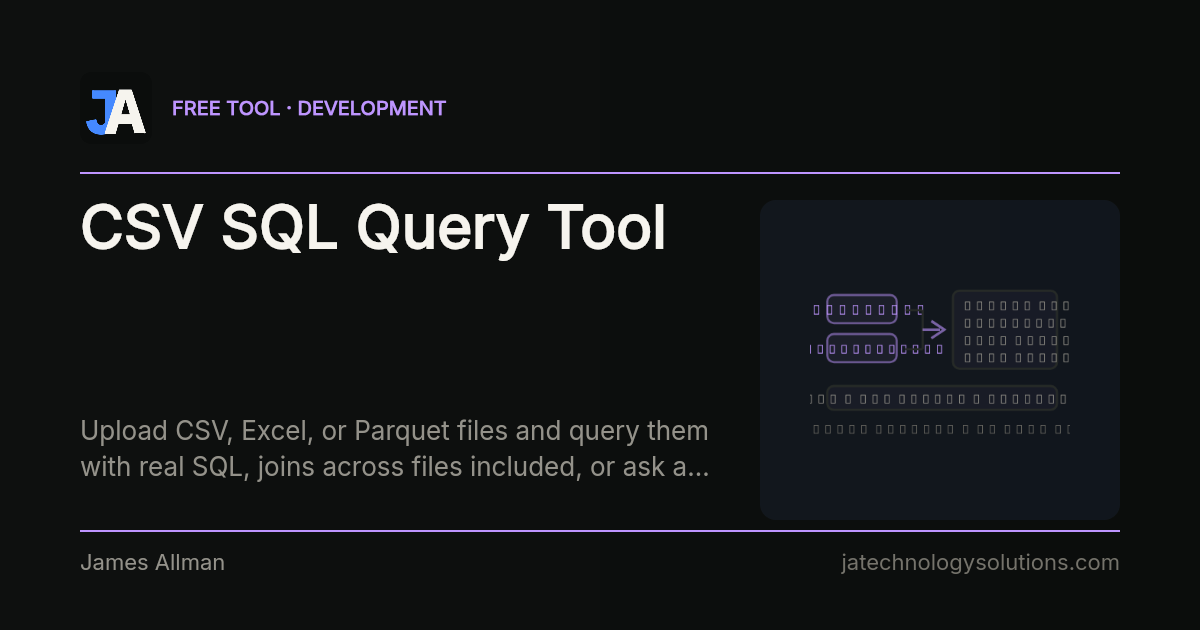 CSV SQL Query Tool share card