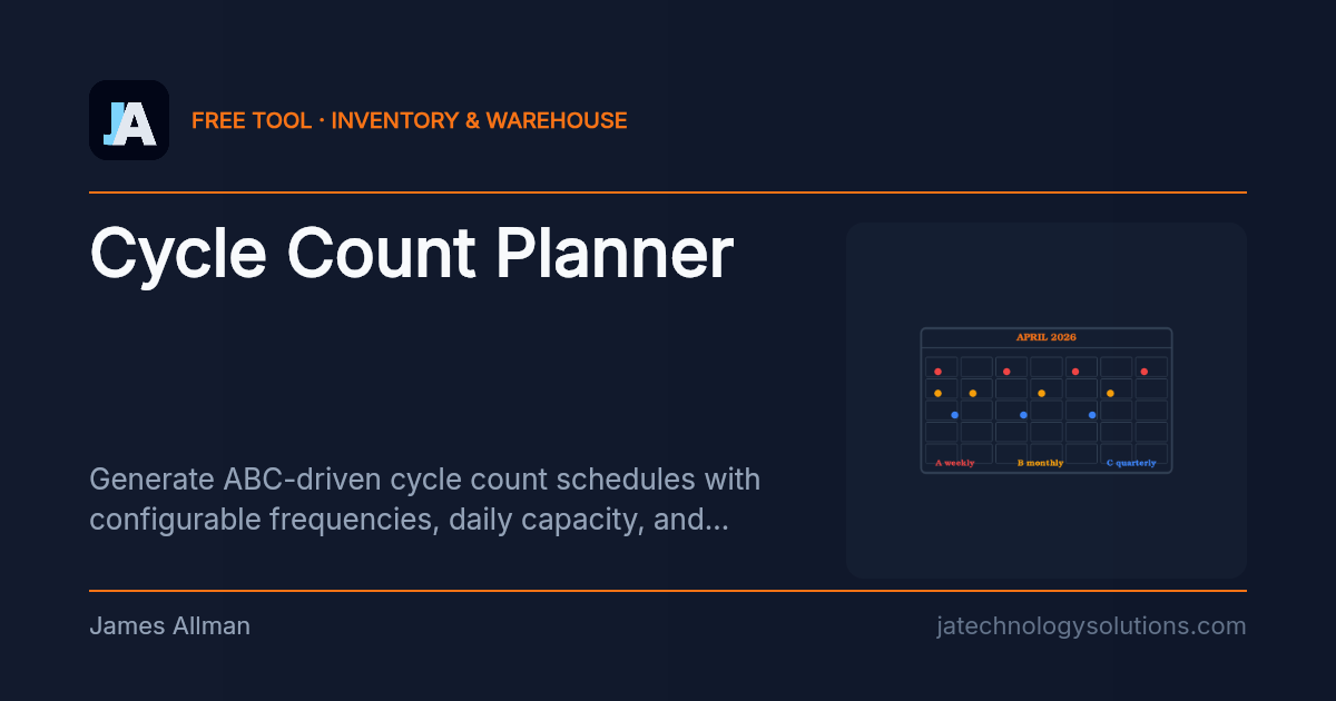 Cycle Count Planner share card