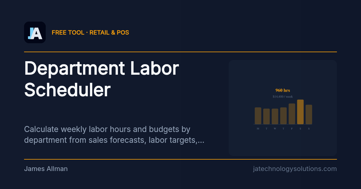 Department Labor Scheduler share card