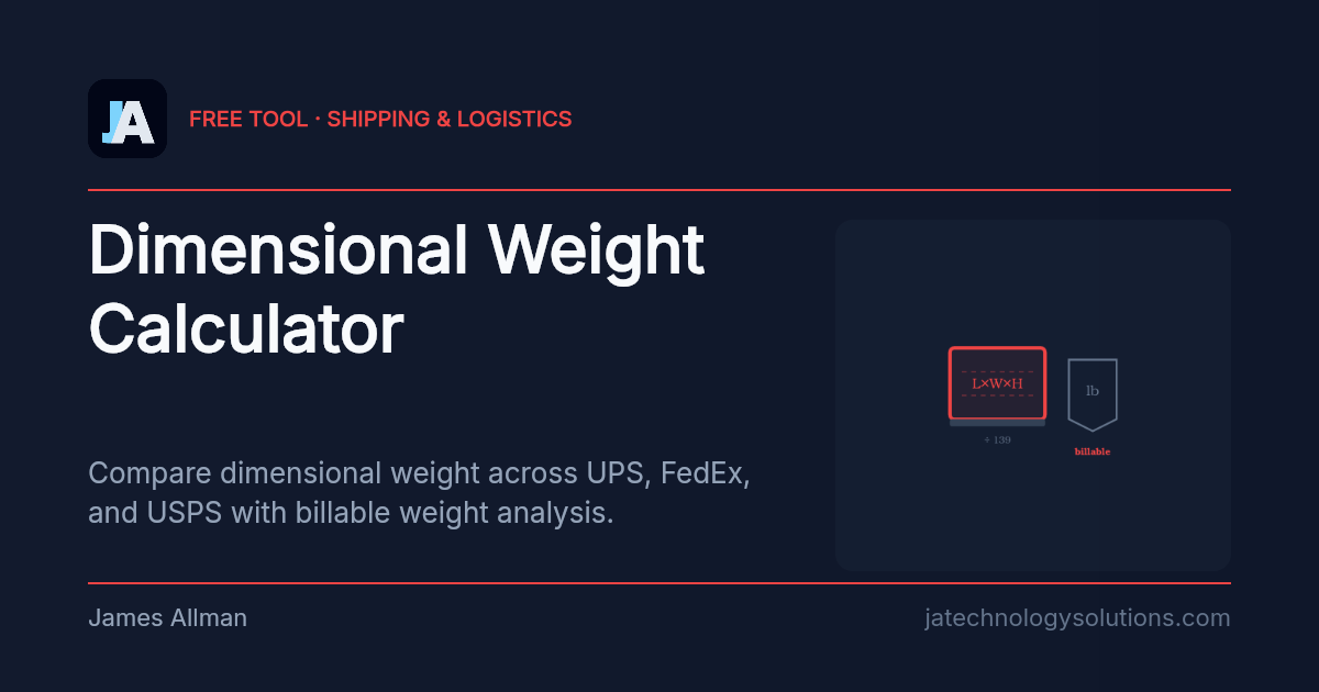 Dimensional Weight Calculator share card