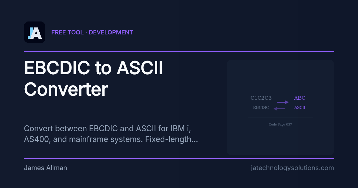 EBCDIC to ASCII Converter share card