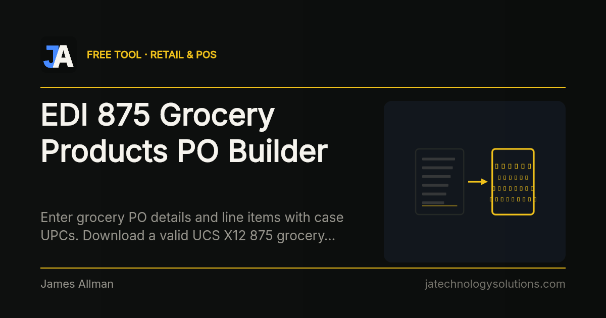 EDI 875 Grocery Products PO Builder share card