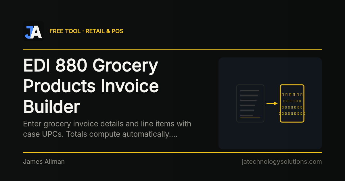 EDI 880 Grocery Products Invoice Builder share card