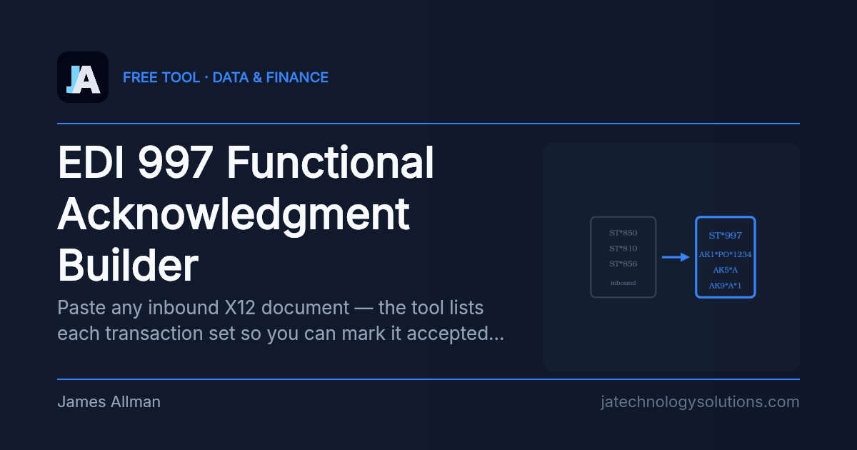 EDI 997 Functional Acknowledgment Builder share card