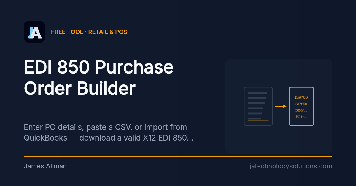 EDI 850 Purchase Order Builder share card