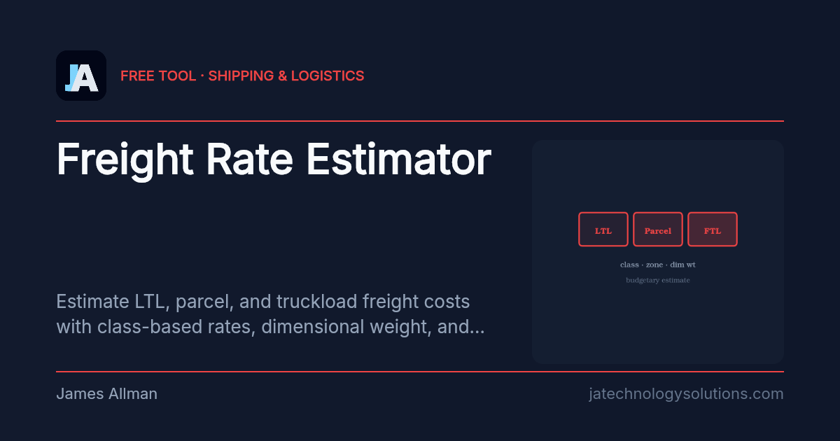 Freight Rate Estimator share card