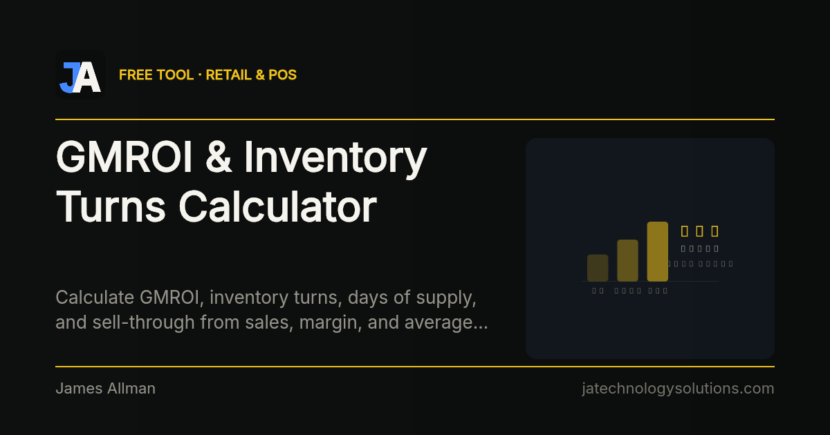 GMROI & Inventory Turns Calculator share card