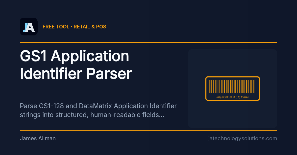 GS1 Application Identifier Parser share card