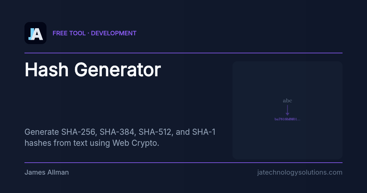Hash Generator share card
