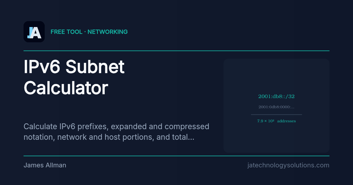 IPv6 Subnet Calculator share card