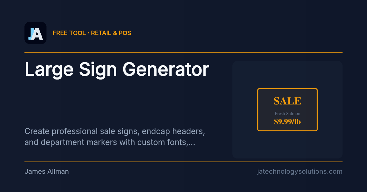 Large Sign Generator share card