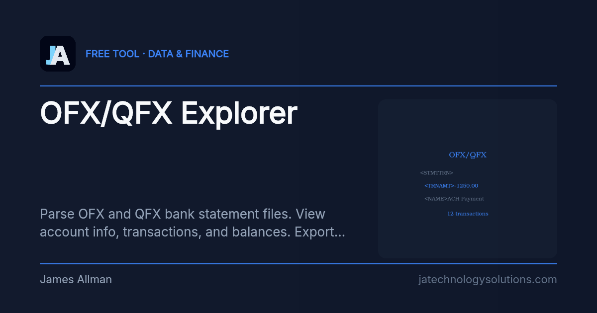 OFX/QFX Explorer share card