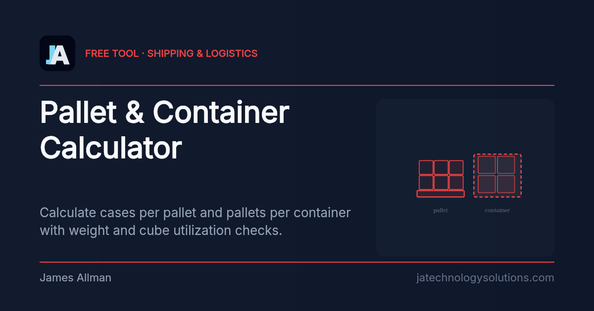 Pallet & Container Calculator share card