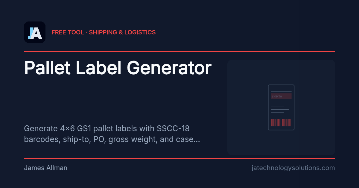 Pallet Label Generator share card