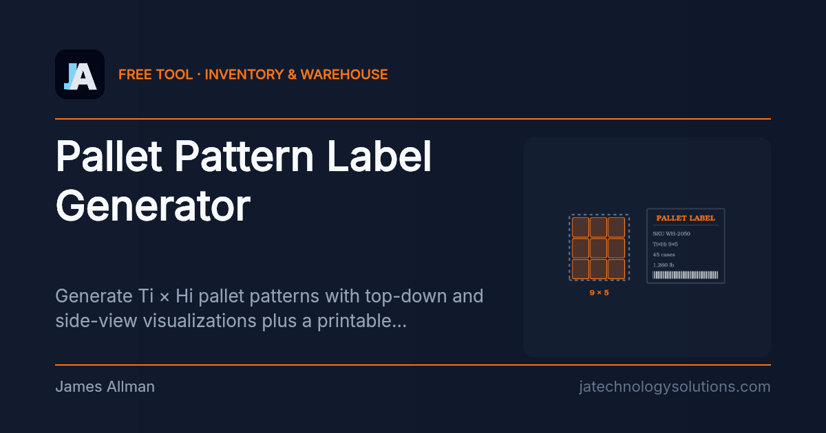 Pallet Pattern Label Generator share card