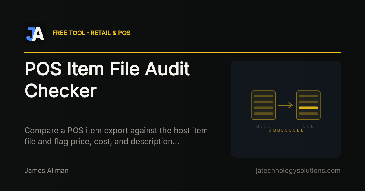 POS Item File Audit Checker share card
