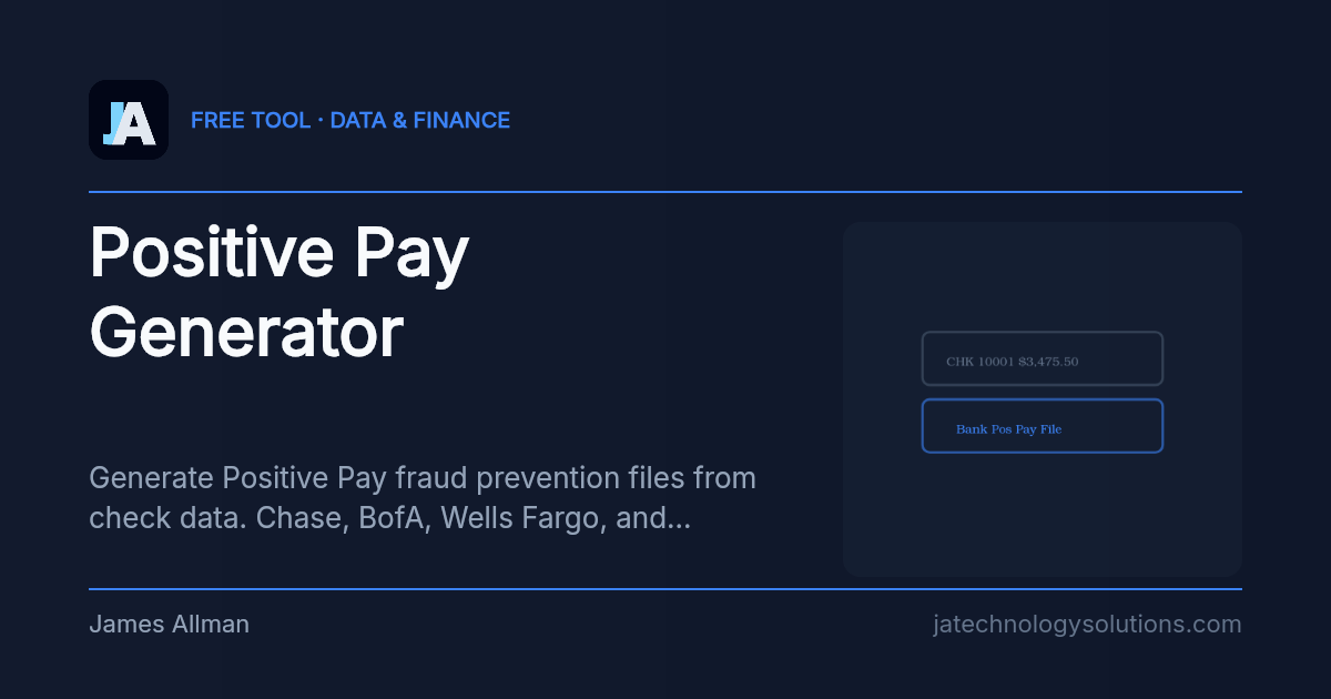 Positive Pay Generator share card