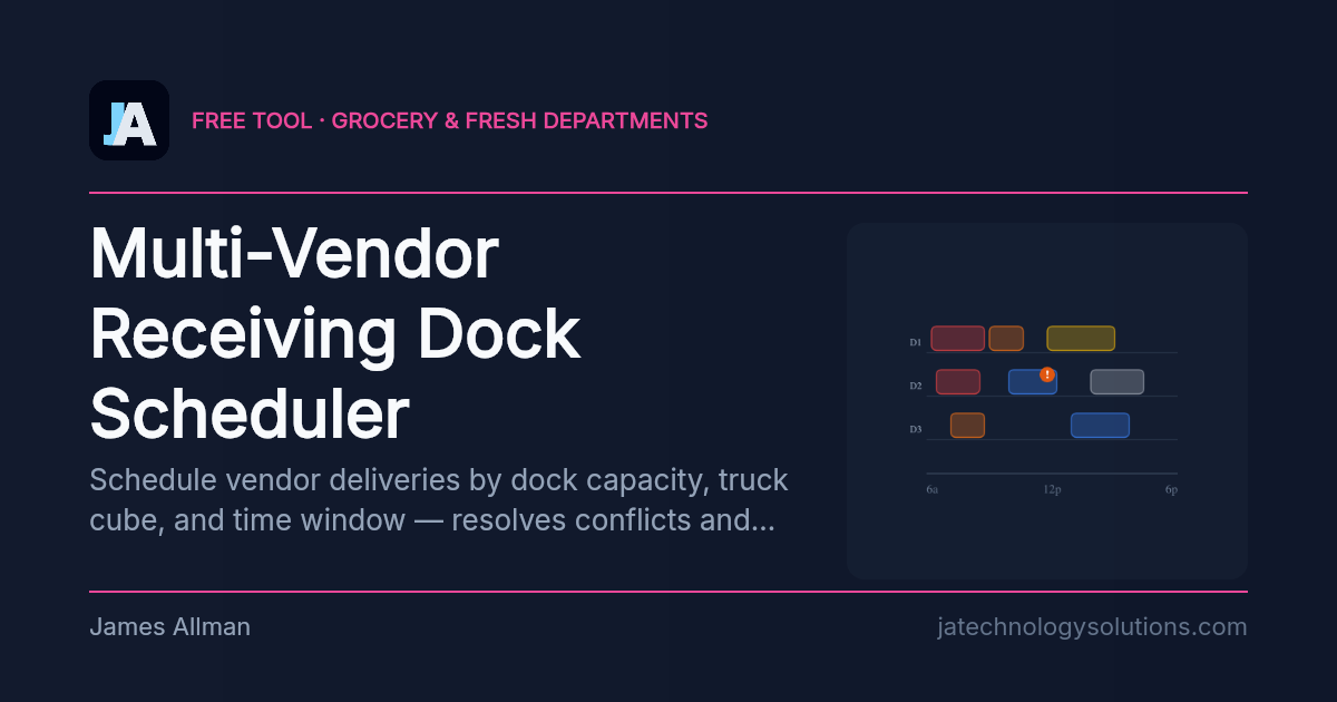 Multi-Vendor Receiving Dock Scheduler share card
