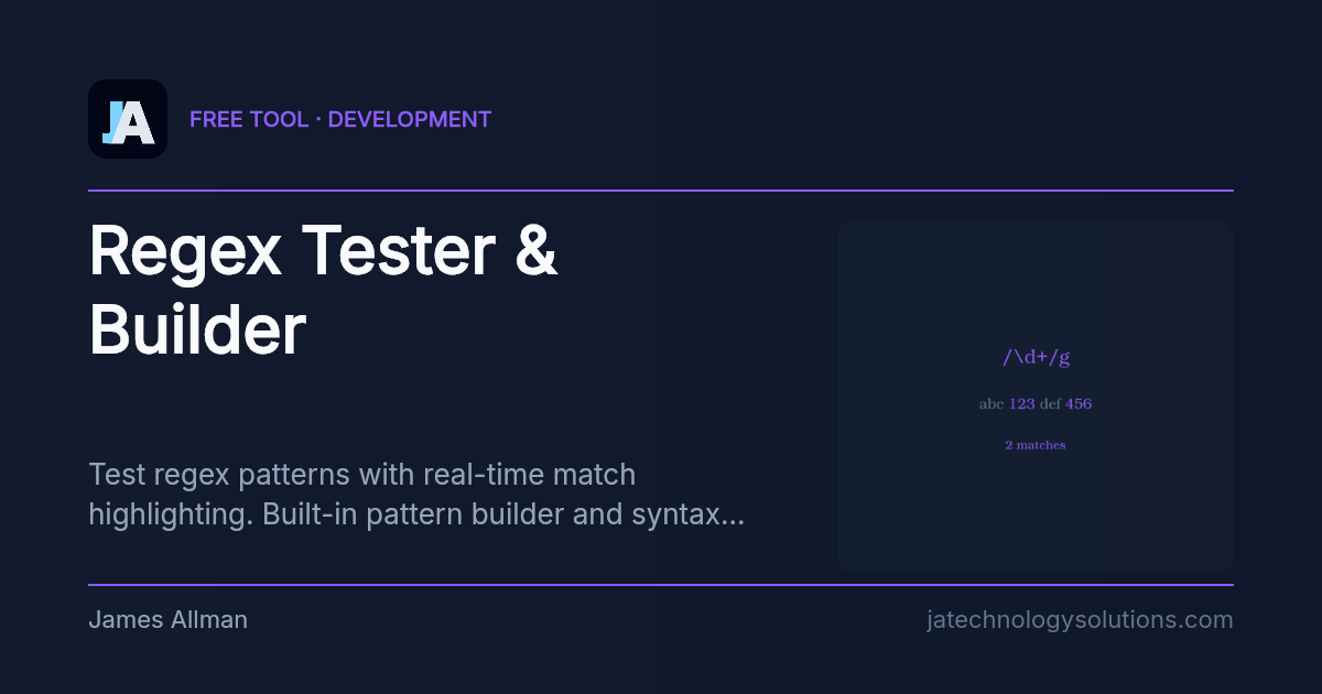 Regex Tester & Builder share card