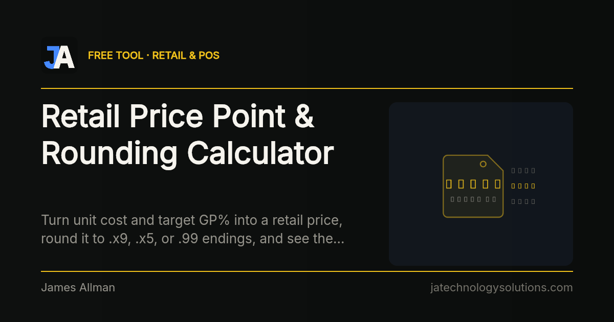 Retail Price Point & Rounding Calculator share card
