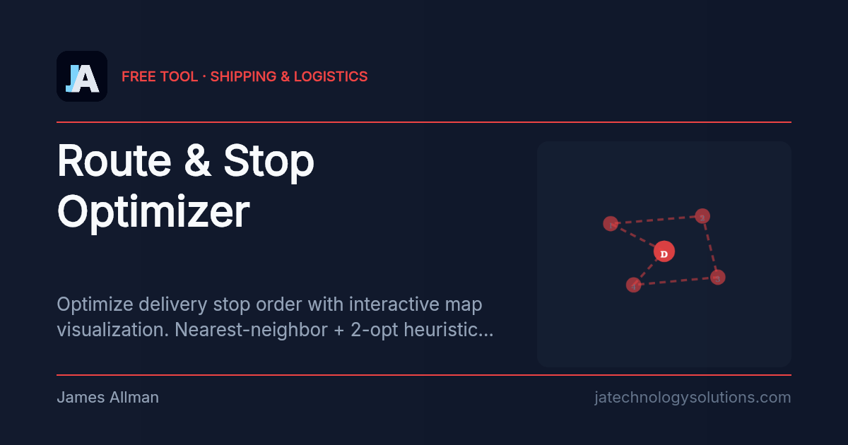 Route & Stop Optimizer share card
