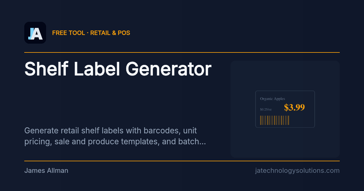 Shelf Label Generator share card