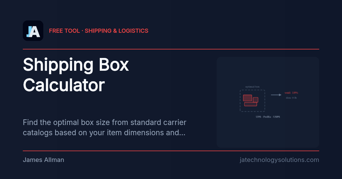 Shipping Box Calculator share card