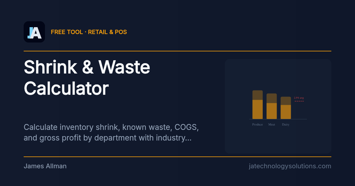 Shrink & Waste Calculator share card