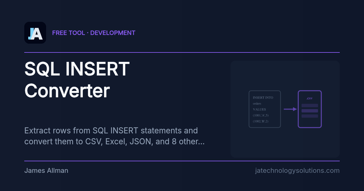 SQL INSERT Converter share card